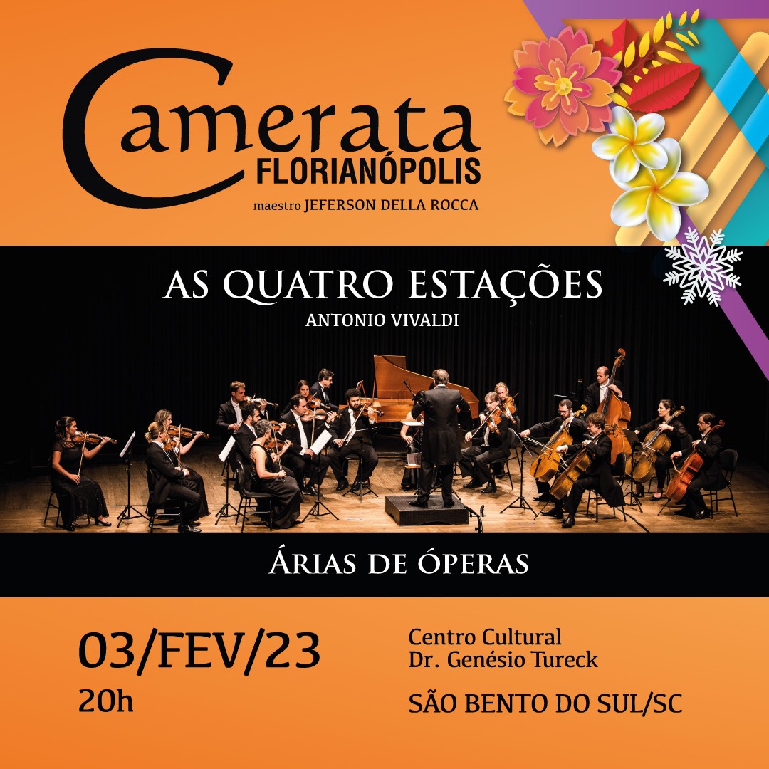 Primeiro show do ano da Camerata Florianópolis será em São Bento do Sul: “As Quatro Estações”, de Vivaldi