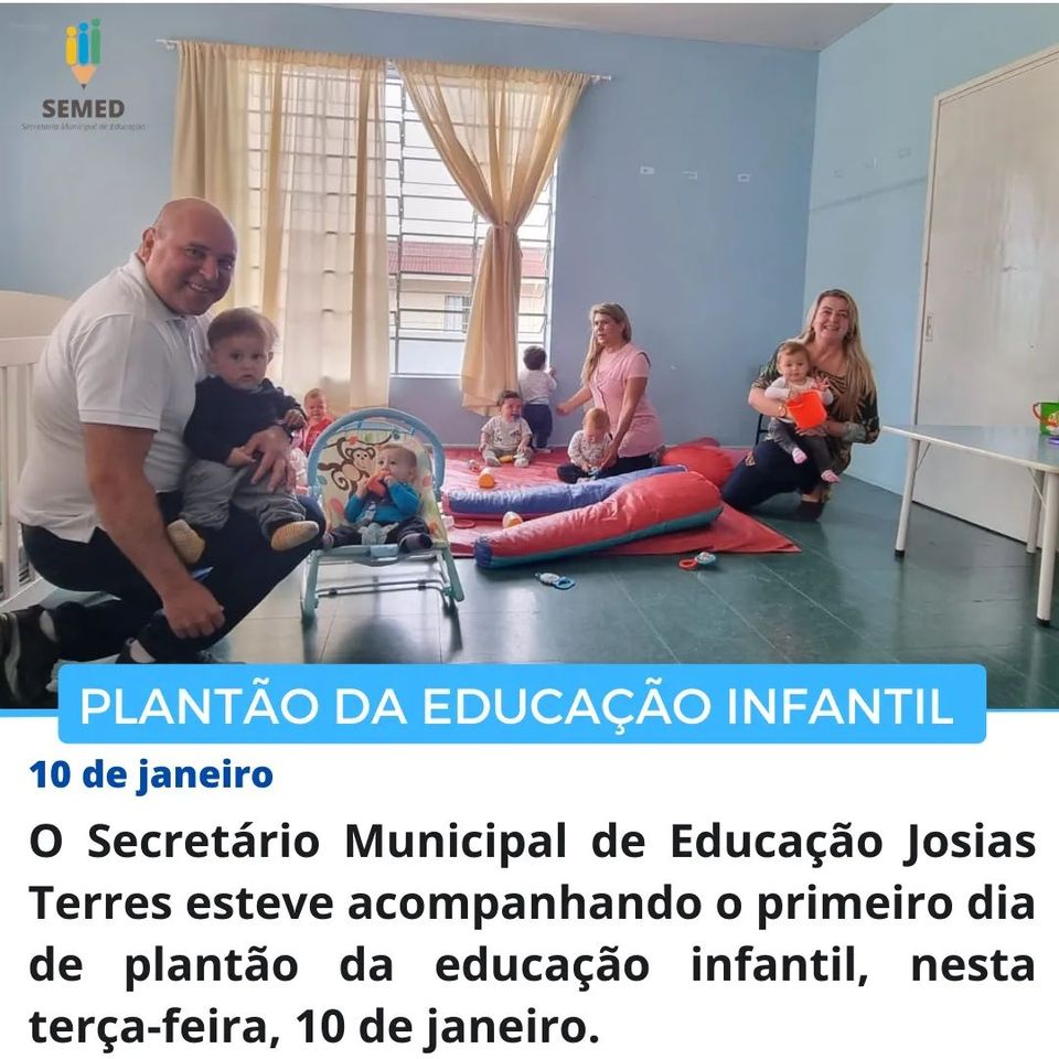 Plantão da educação infantil iniciou nesta terça-feira, 10 de janeiro.