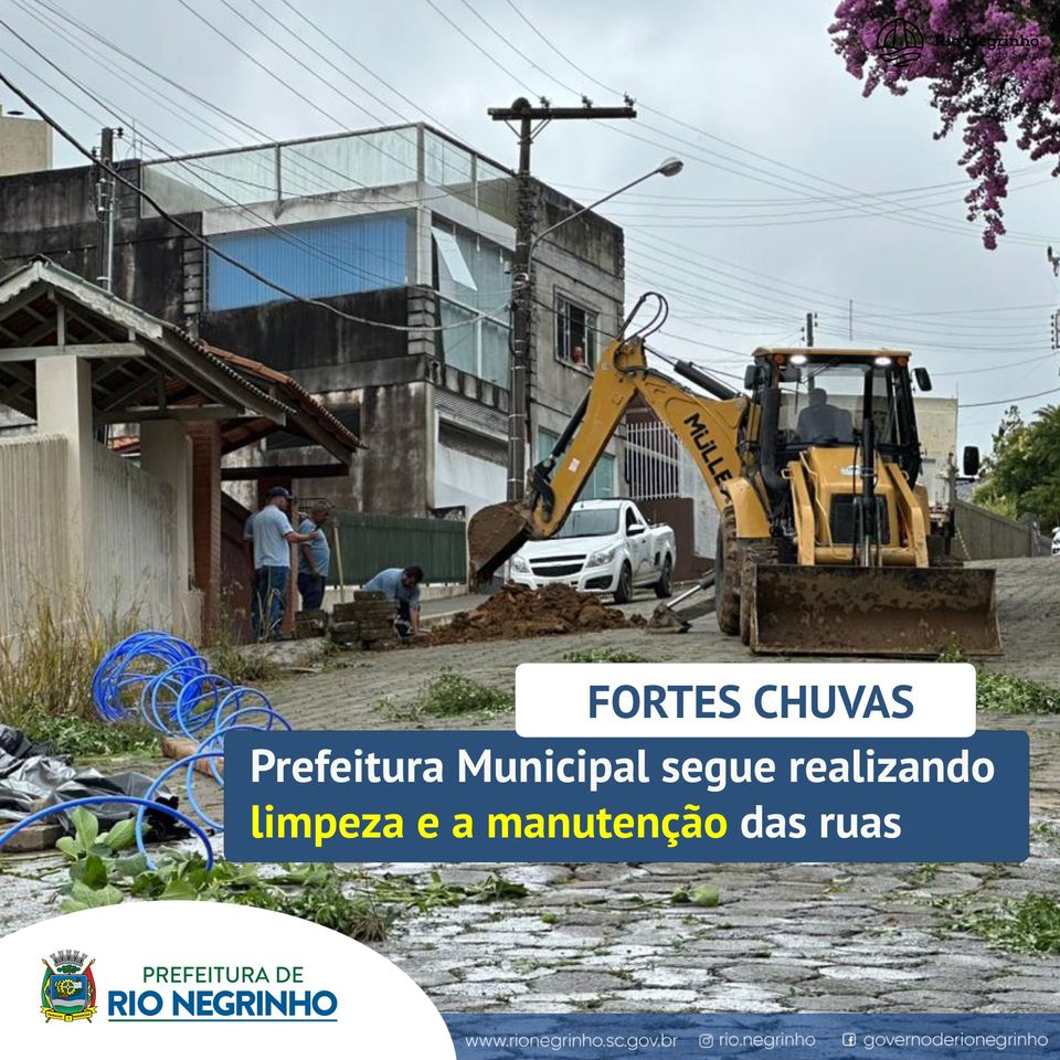 Diversas equipes estão trabalhando na limpeza e realizando manutenções nas ruas da cidade