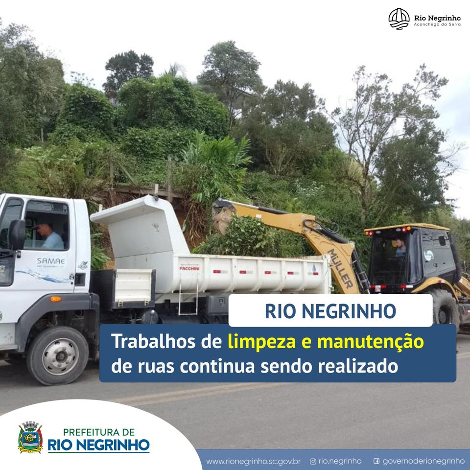 A Prefeitura Municipal segue realizando os trabalhos de limpeza e desobstrução de ruas em nossa cidade