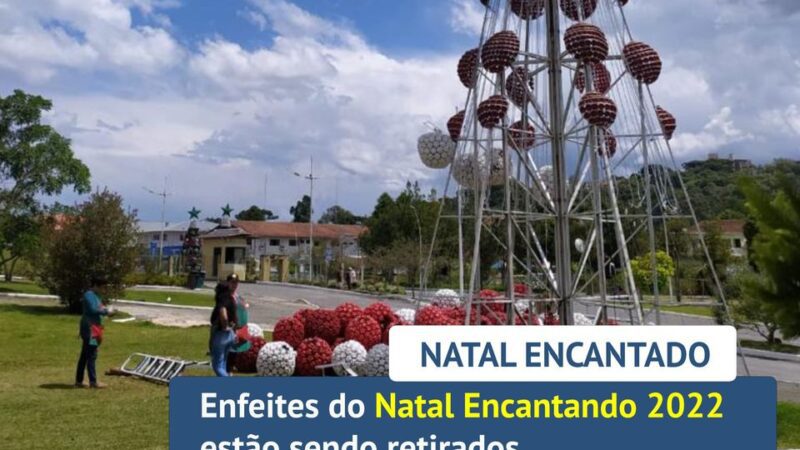 Enfeites e decoração do Natal Encantado 2022 são retirados