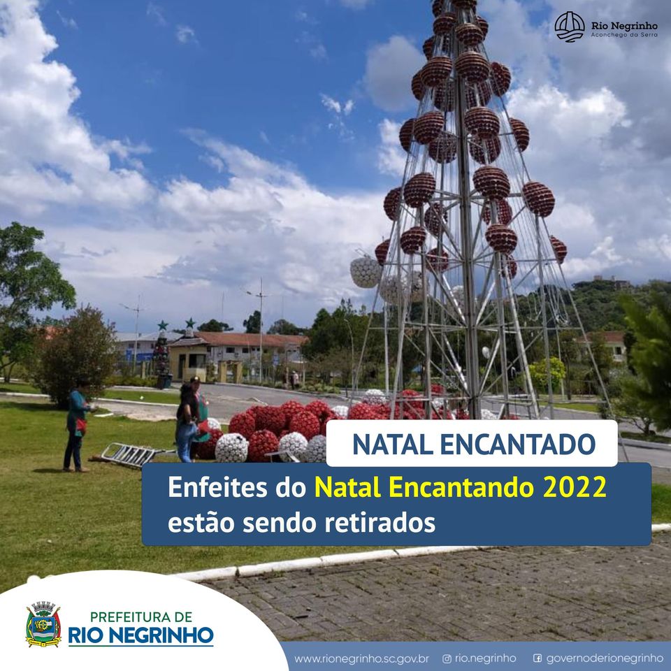 Enfeites e decoração do Natal Encantado 2022 são retirados