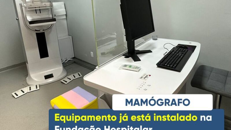 Adquirido pela Prefeitura no final do ano passado, o mamógrafo digital já está instalado na Fundação Hospitalar de Rio Negrinho!