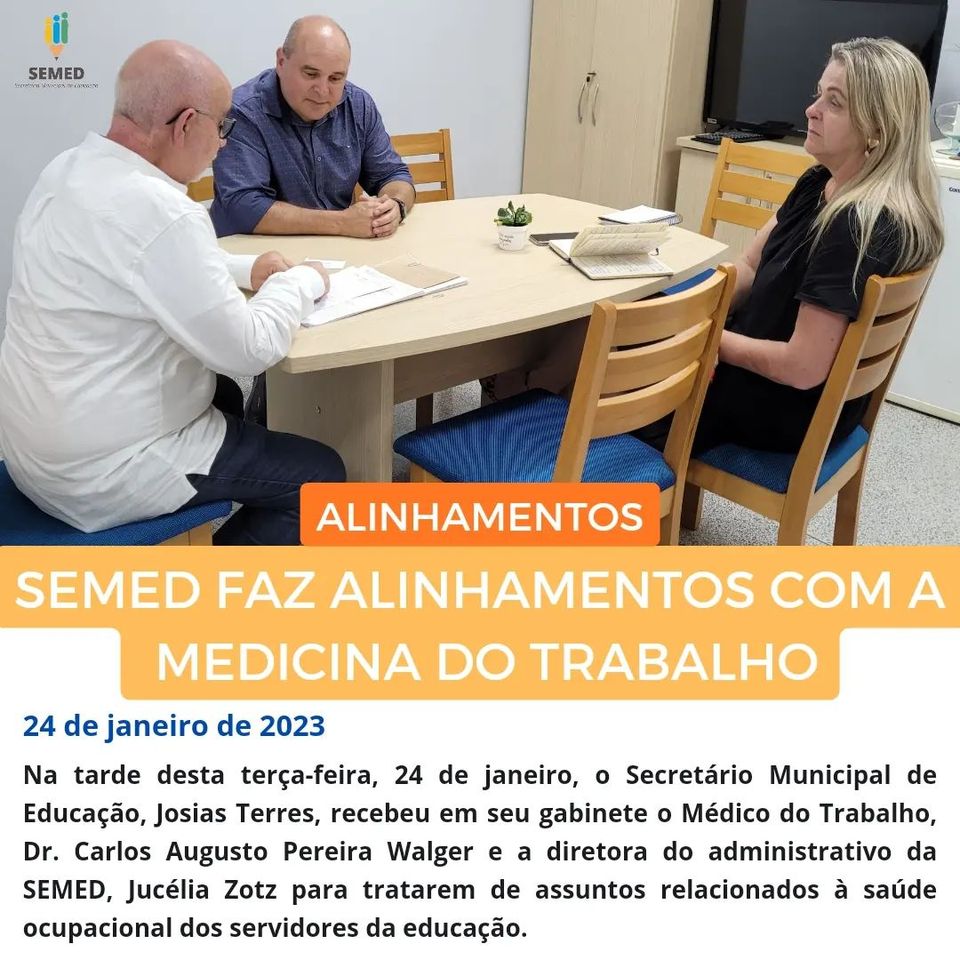 SEMED faz alinhamentos com a Medicina do Trabalho