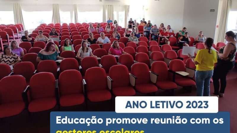 REUNIÃO COM GESTORES ESCOLARES.