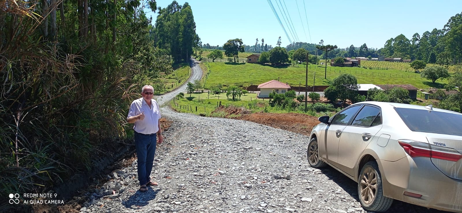 Genir Junckes fiscaliza obras de recuperação de estradas