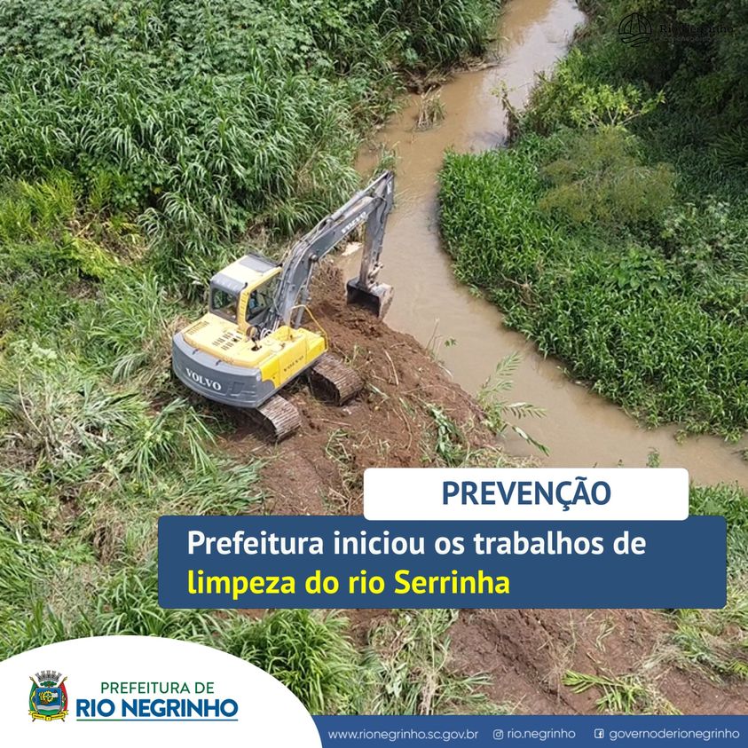 PREFEITURA INICIA TRABALHOS DE LIMPEZA DO RIO SERRINHA.