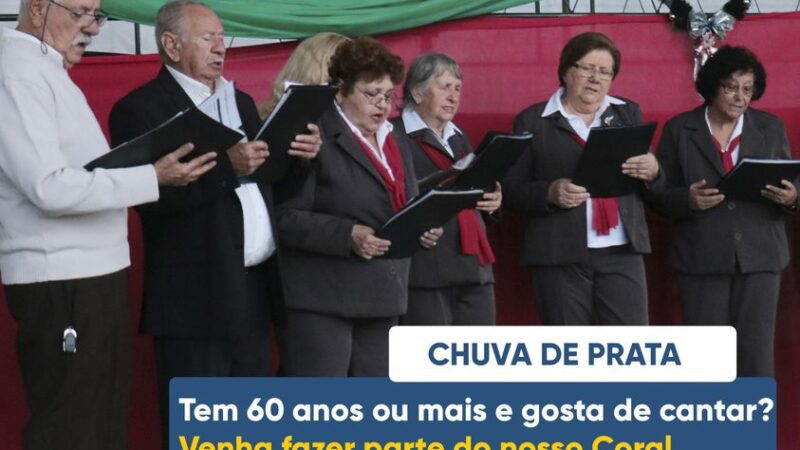 Tem mais de 60 anos e adora cantar? Então esse convite é para você!