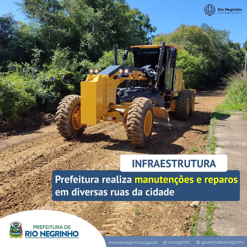 Prefeitura realiza manutenções em diversas ruas do município