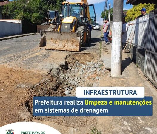 PREFEITURA REALIZA LIMPEZA E MANUTENÇÕES EM SISTEMAS DE DRENAGEM.