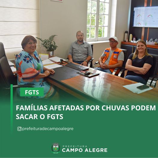 FAMÍLIAS AFETADAS POR CHUVAS PODEM SACAR FGTS