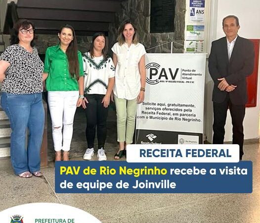 O PAV de Rio Negrinho recebeu nesta manhã a visita do Delegado da Receita Federal