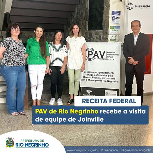 O PAV de Rio Negrinho recebeu nesta manhã a visita do Delegado da Receita Federal