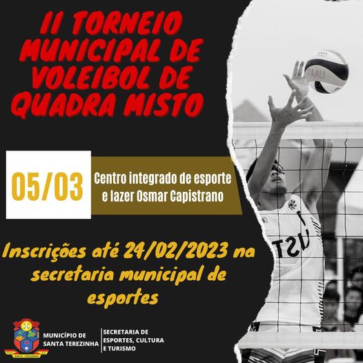 Abertas as Inscrições para o II Torneio Municipal de Voleibol Misto