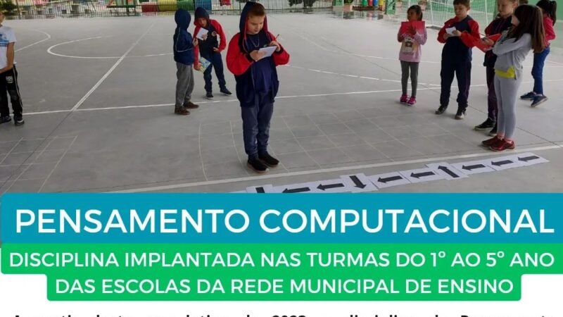 Pensamento computacional sendo implantado nas escolas