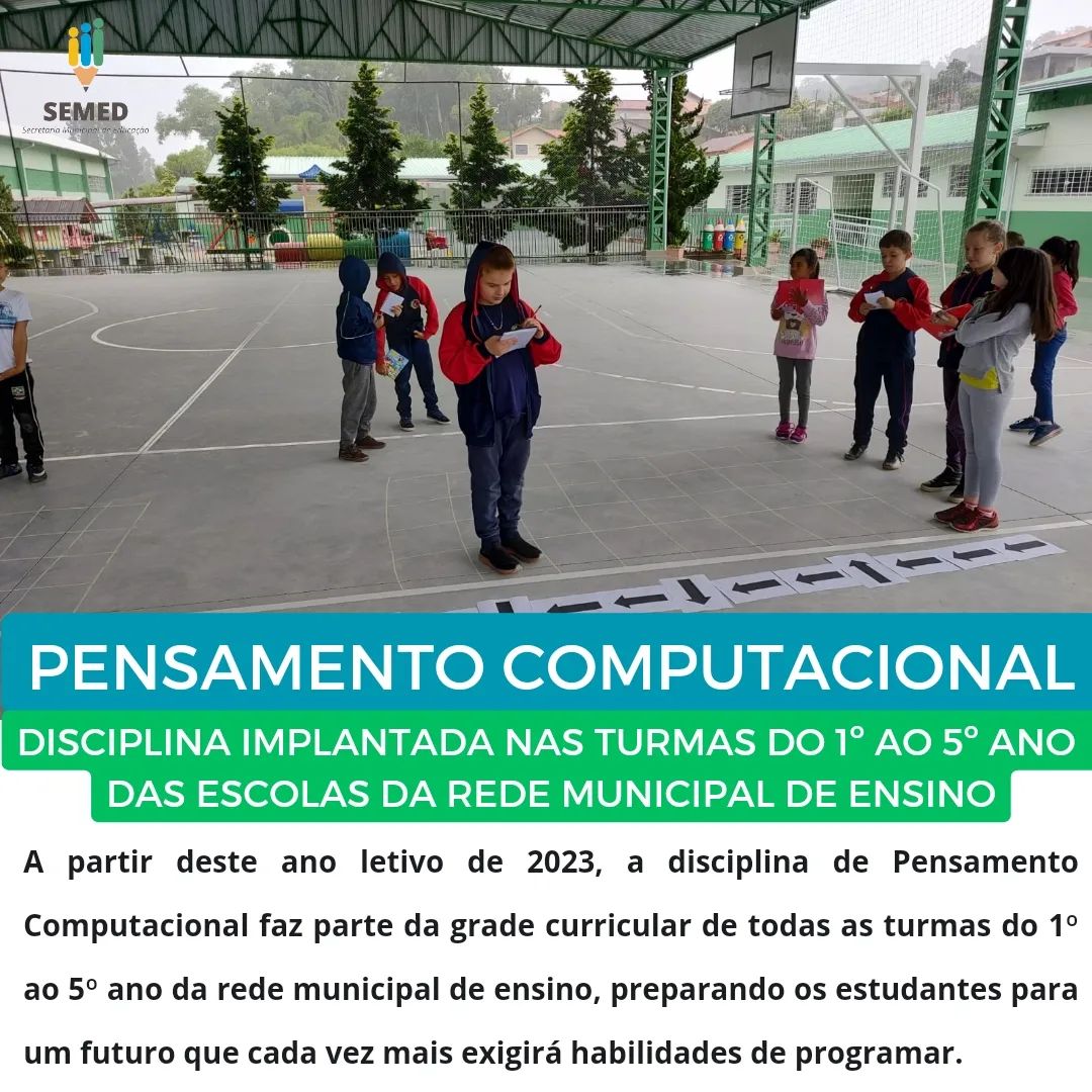 Pensamento computacional sendo implantado nas escolas