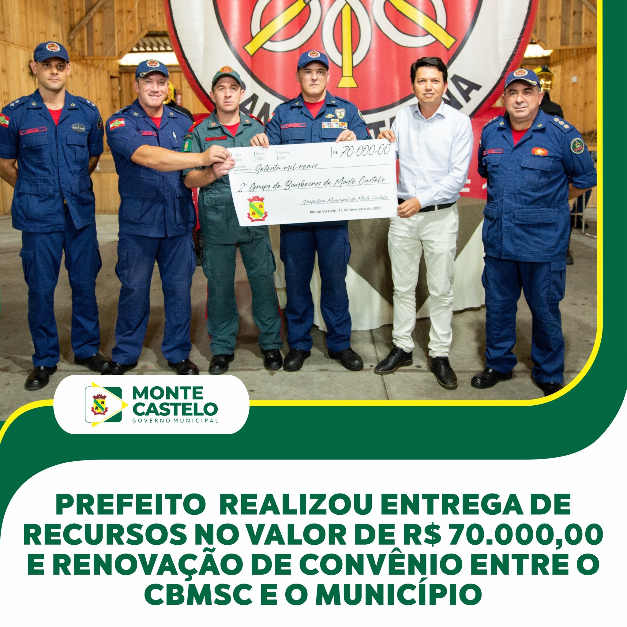 PREFEITO REALIZOU ENTREGA DE RECURSOS