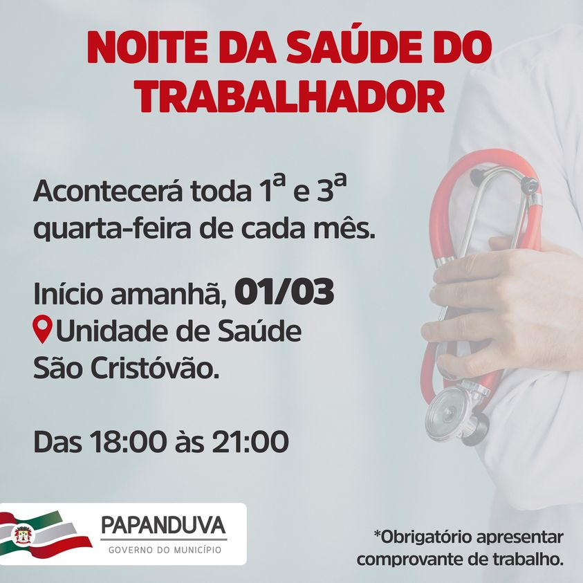 SAÚDE DO TRABALHADOR