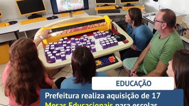 A Prefeitura de Rio Negrinho adquiriu Mesas Educacionais Alfabeto para todas as escolas municipais de Ensino Fundamental!