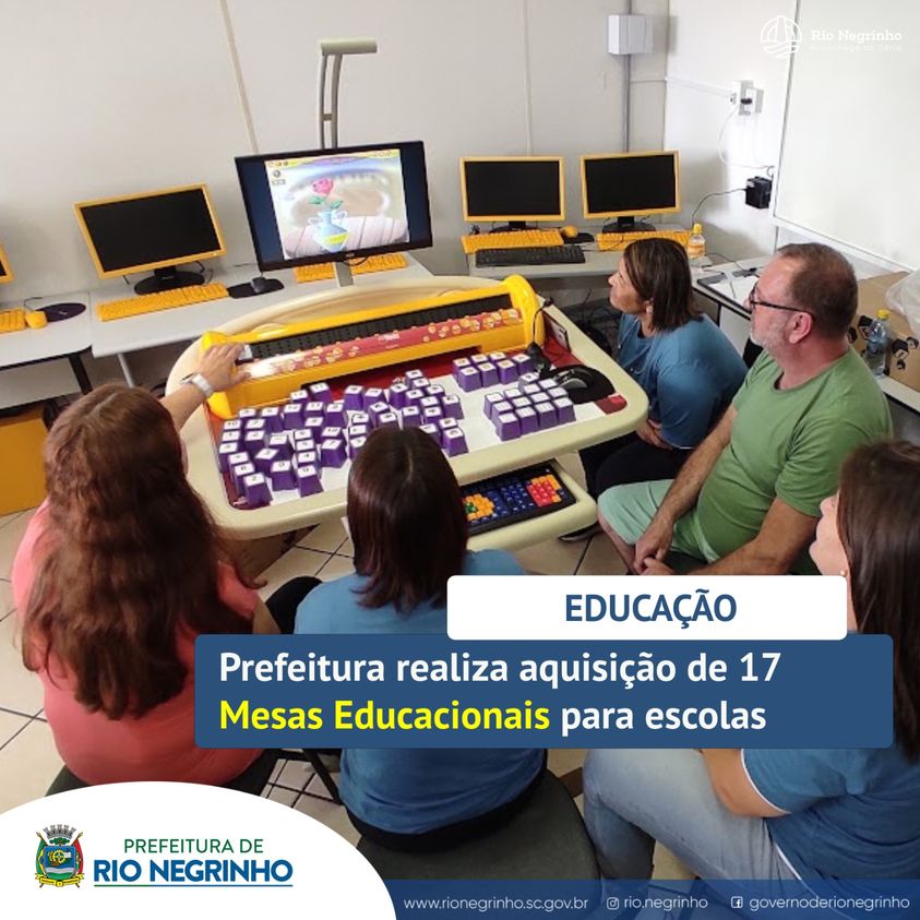 A Prefeitura de Rio Negrinho adquiriu Mesas Educacionais Alfabeto para todas as escolas municipais de Ensino Fundamental!