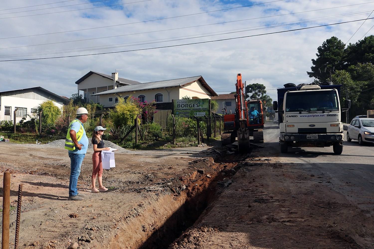 Estrada das Neves em obras