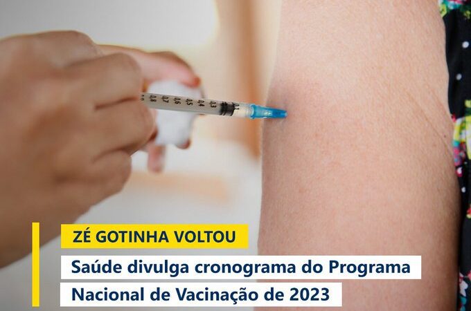 Ministério da Saúde divulga cronograma do Programa Nacional de Vacinação 2023; veja detalhes