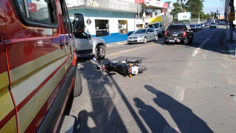 Colisão da avenida Dom Pedro ll, deixa motociclista ferido