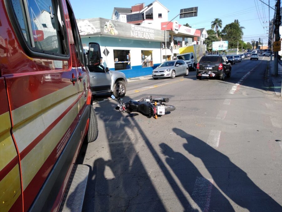 Colisão da avenida Dom Pedro ll, deixa motociclista ferido