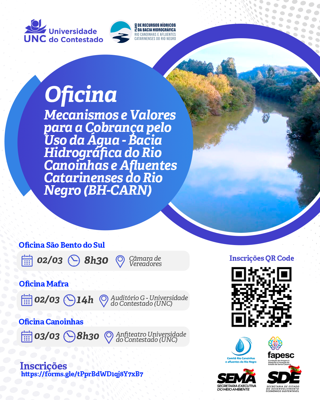 Oficina sobre a Bacia Hidrográfica do Rio Canoinhas e Afluentes Catarinenses do Rio Negro