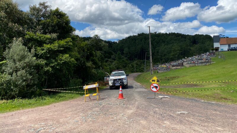 Trabalhos para recuperar vias do interior