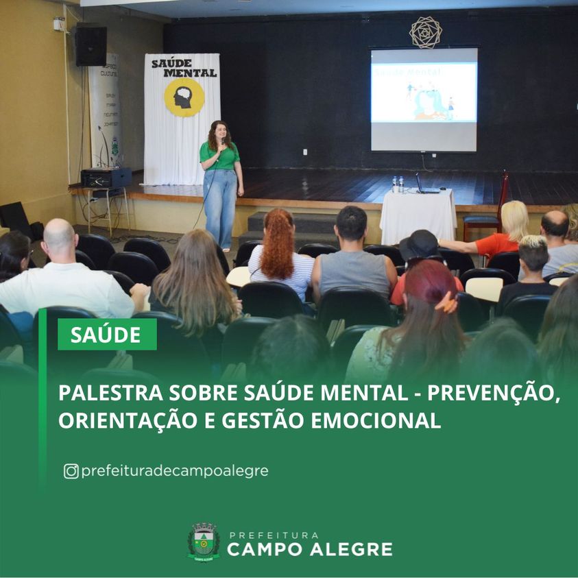 PALESTRA SOBRE SAÚDE MENTAL – PREVENÇÃO, ORIENTAÇÃO E GESTÃO EMOCIONAL