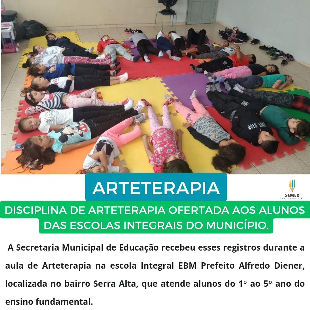 Aulas de Arteterapia na Escola Integral Alfredo Diener