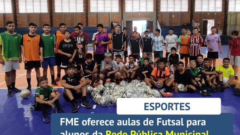 FME OFERECE AULAS DE FUTEBOL