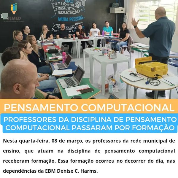 Pensamento Computacional: formação de professores*