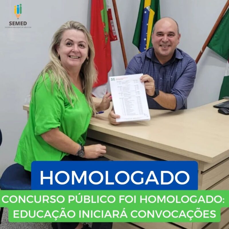 Concurso público foi homologado: educação iniciará convocações