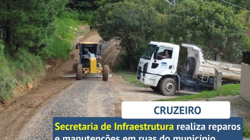 SECRETARIA DE INFRAESTRUTURA REALIZA REPAROS E MANUTENÇÕES