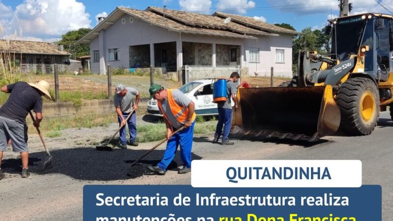 SECRETARIA DE INFRAESTRUTURA REALIZA MANUTENÇÕES