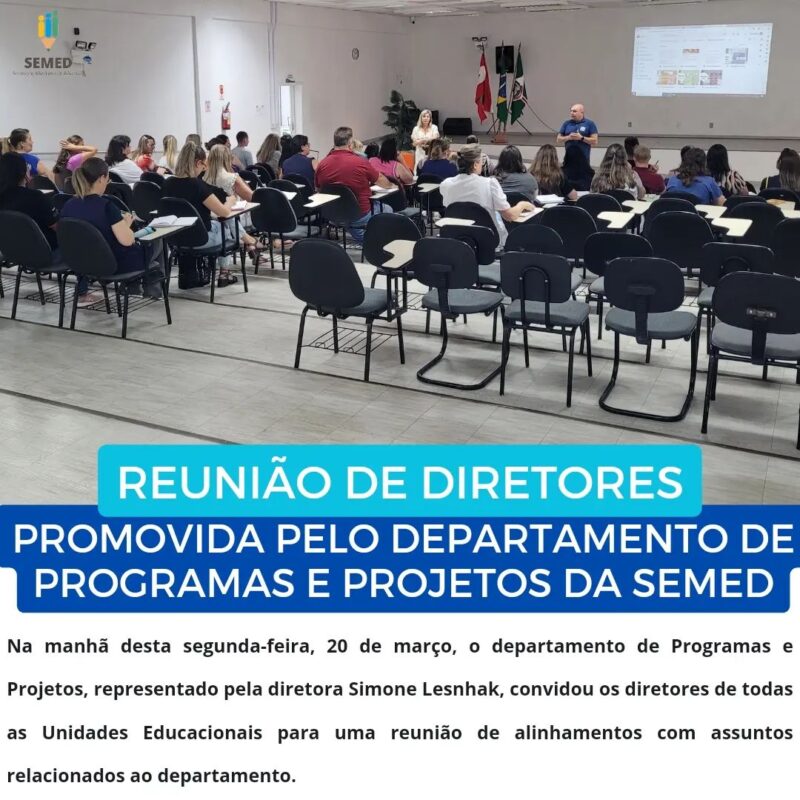 Departamento de Programas e Projetos reúne diretores das unidades educacionais