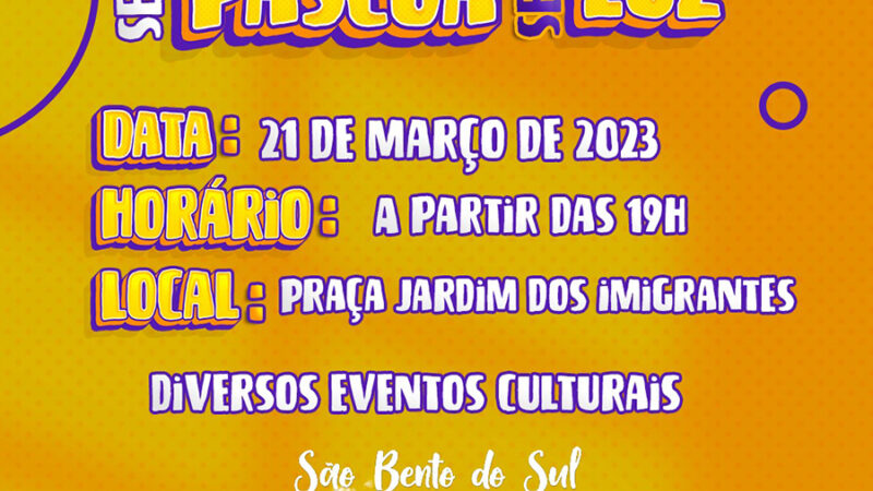 Nesta terça-feira (21) ocorre a abertura da Páscoa 2023, em São Bento do Sul.