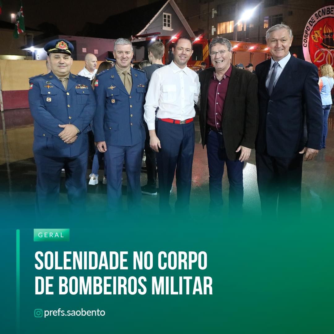 Solenidade no Corpo de Bombeiros Militar