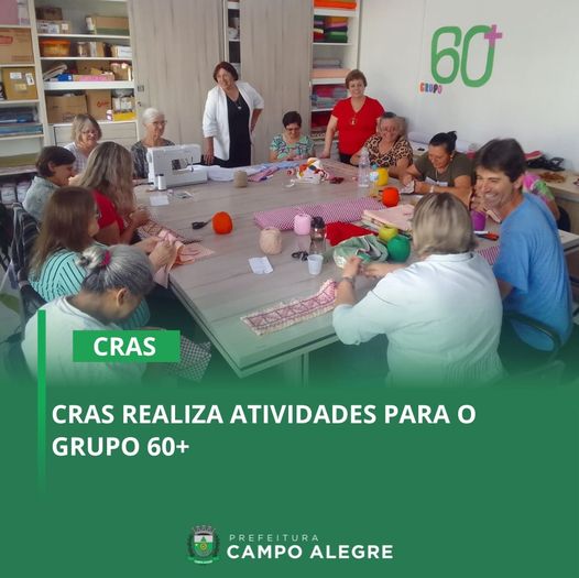 CRAS REALIZA ATIVIDADES PARA O GRUPO 60+