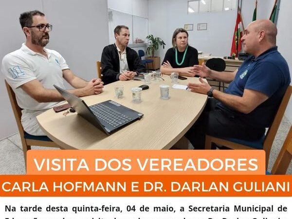 Vereadores visitam a Secretaria Municipal de Educação