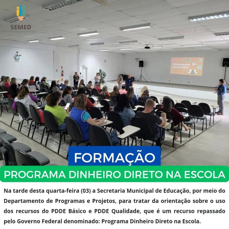 Diretores das Unidades Educacionais participam de reunião sobre o PDDE- Programa do Dinheiro Direto na Escola