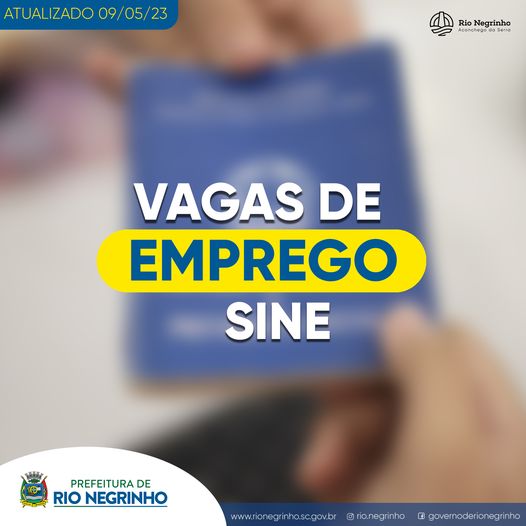 Se você está procurando um emprego ou buscando uma nova colocação no mercado de trabalho, a agência do SINE de Rio Negrinho pode te ajudar. Confira as vagas disponíveis nesta semana: