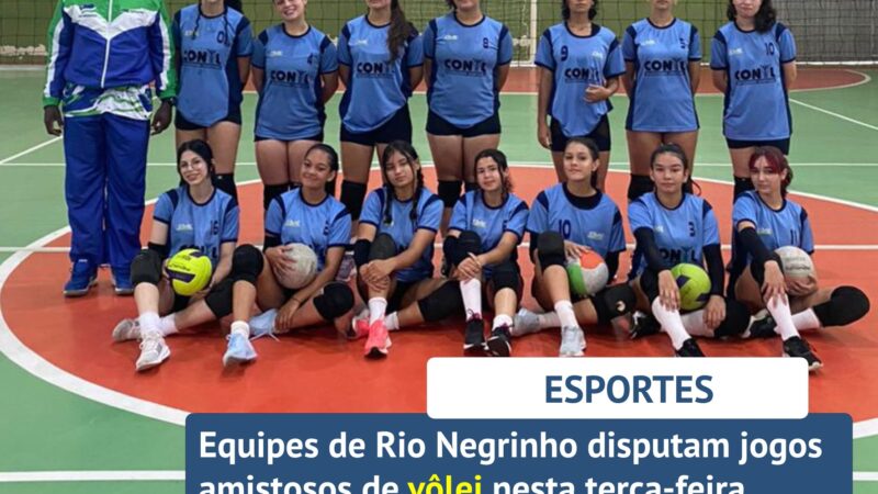 EQUIPES DE RIO NEGRINHO DIPUTAM JOGOS AMISTOSOS