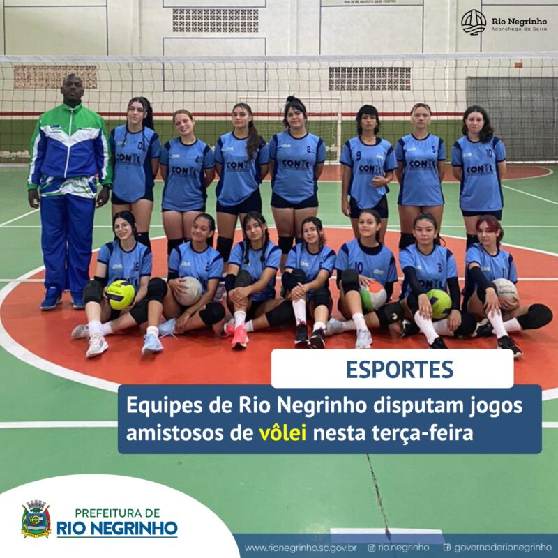 EQUIPES DE RIO NEGRINHO DIPUTAM JOGOS AMISTOSOS