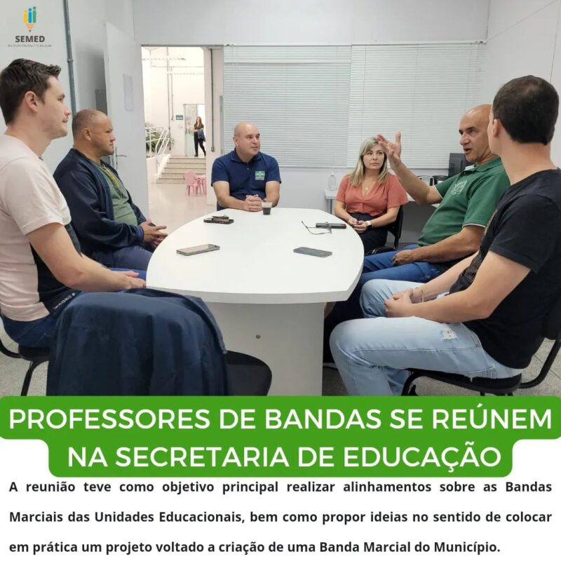 Professores de Bandas Marciais se reúnem na SEMED