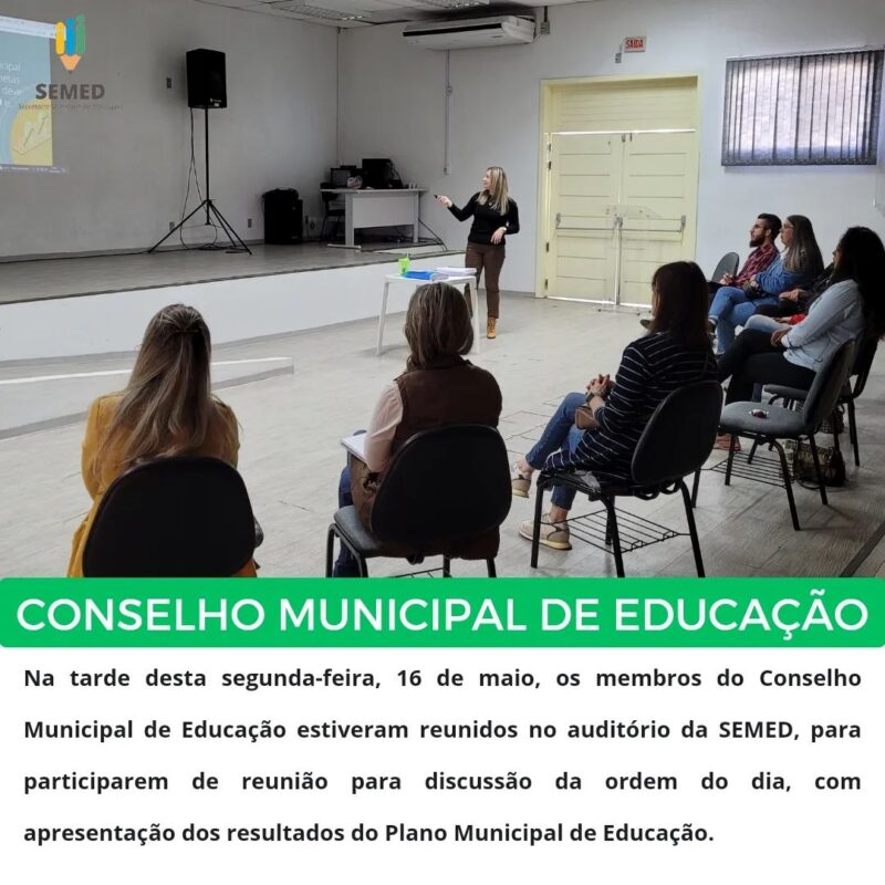 Resultados do Plano Municipal de Educação foram apresentados para o Conselho Municipal de Educação*