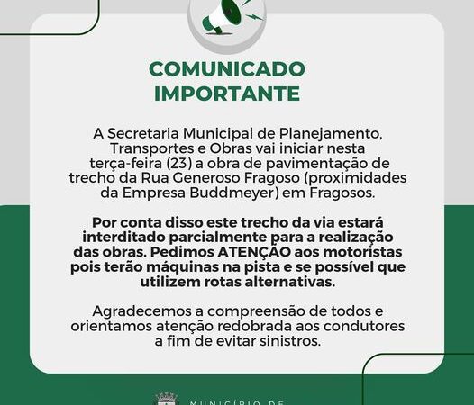 COMUNICADO IMPORTANTE