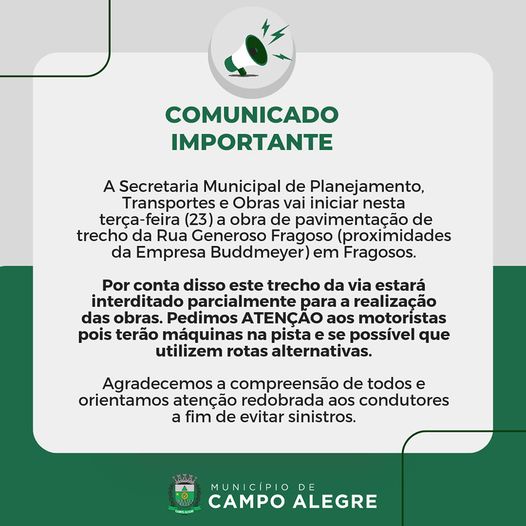 COMUNICADO IMPORTANTE